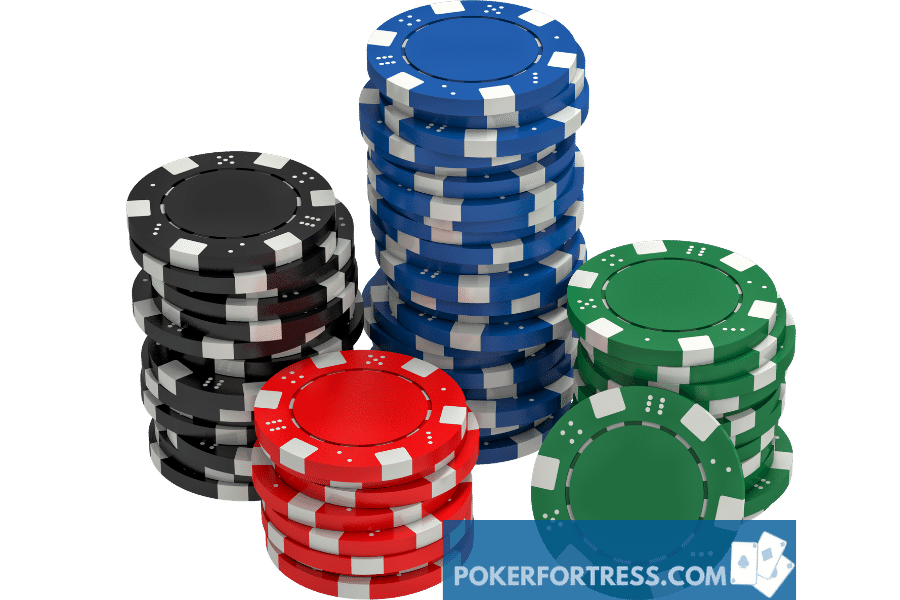 4 colors of poker chips