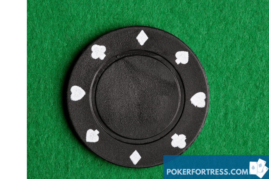black poker chip