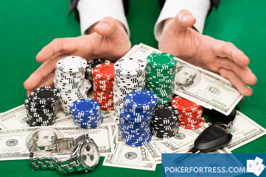 pay off debt with poker chips