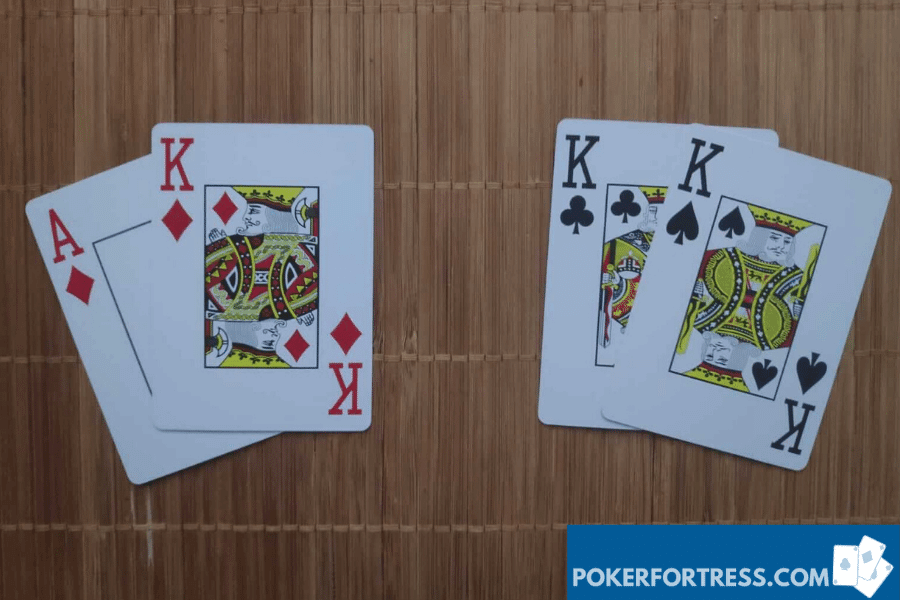 ace king vs pocket kings cards