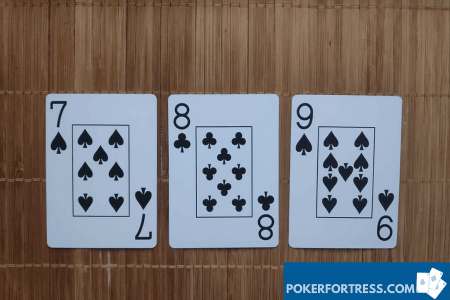 draw heavy flop 789 with 2 spades