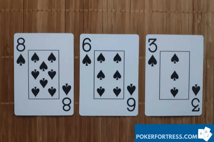 flush on the flop, mono board