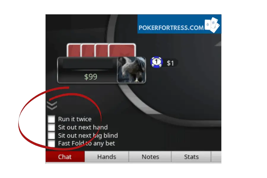running it twice online - PokerStars