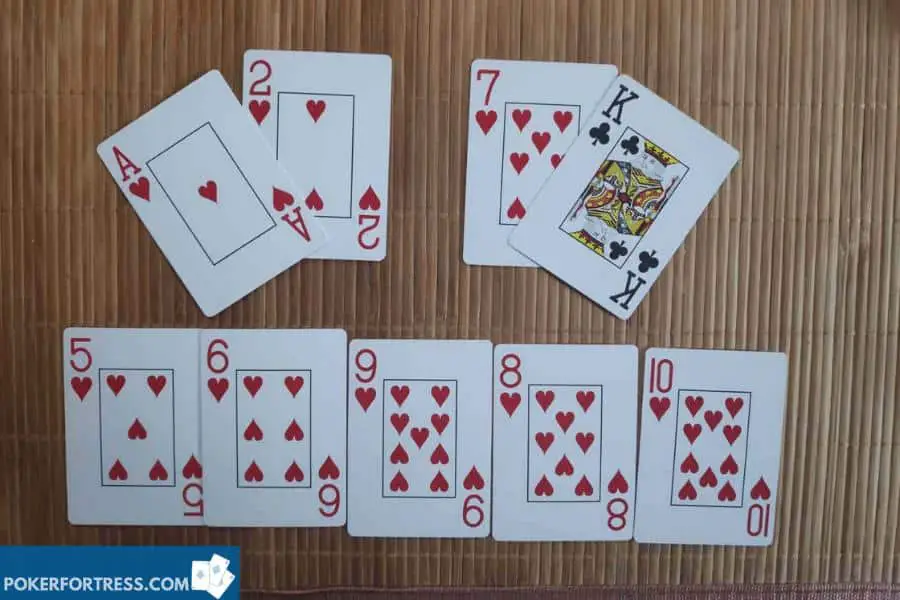 ace high flush vs straight flush