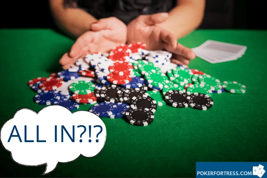 dapatkah Anda mendorong preflop all-in di texas nolimit holdem?