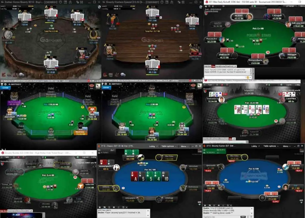 multitabling poker tournaments
