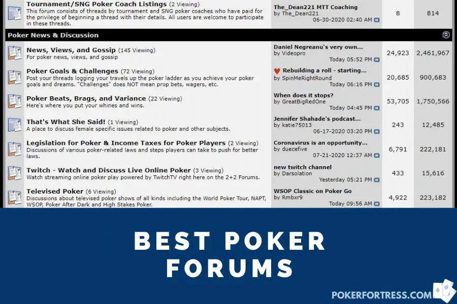 best poker forums