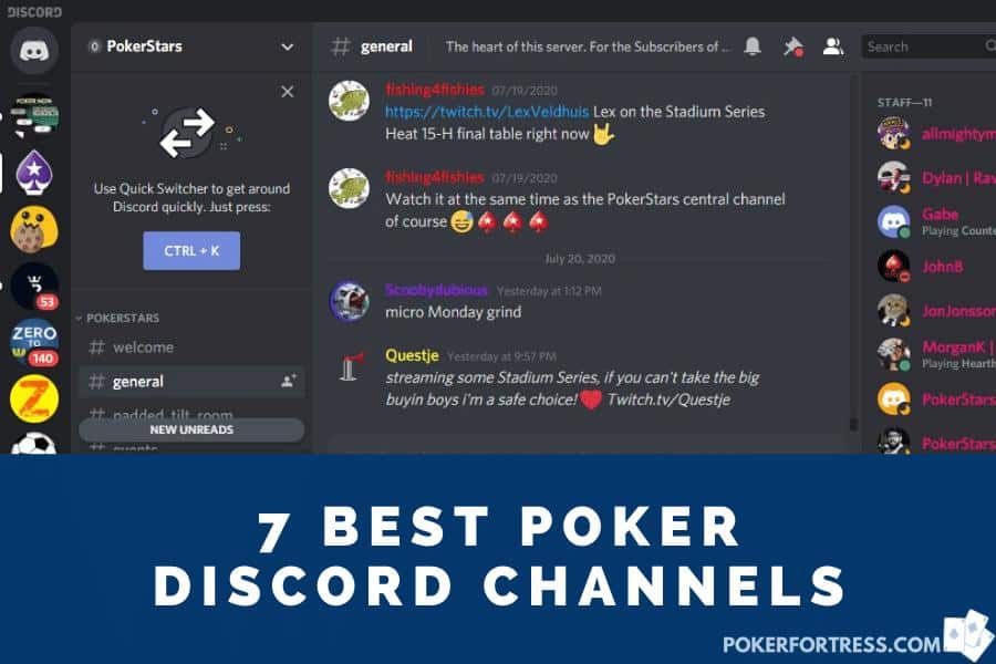 best poker discord channels