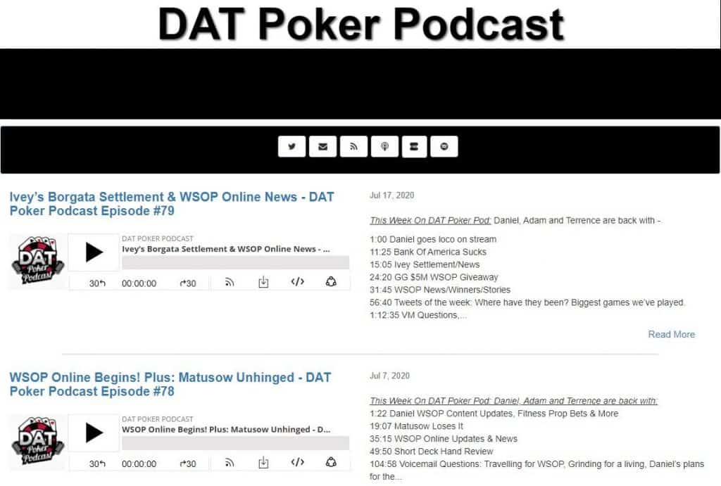 DAT is a poker podcast.