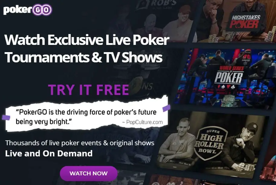 PokerGo is a streaming service for everything poker related.