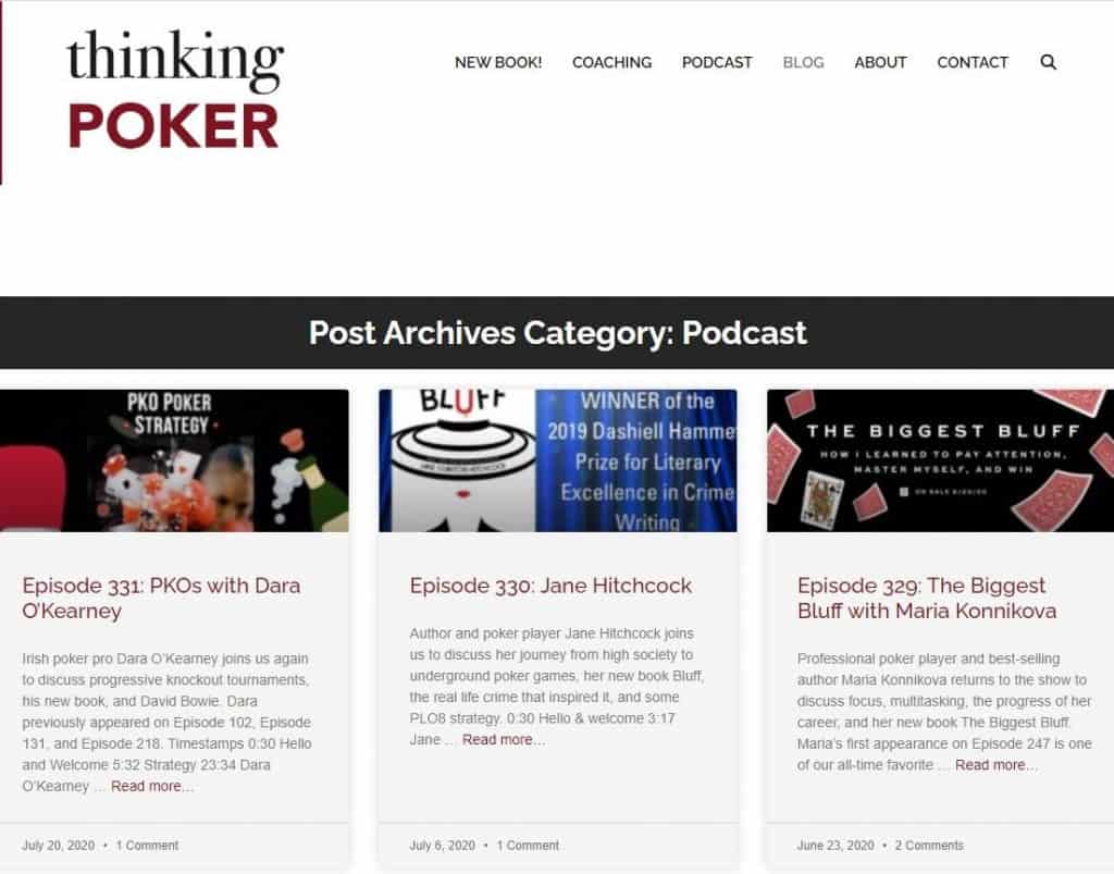 Thinking poker podcast.