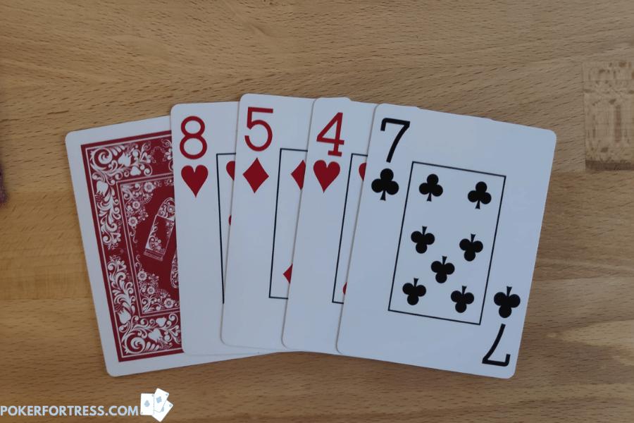 example of 5 card stud hand.