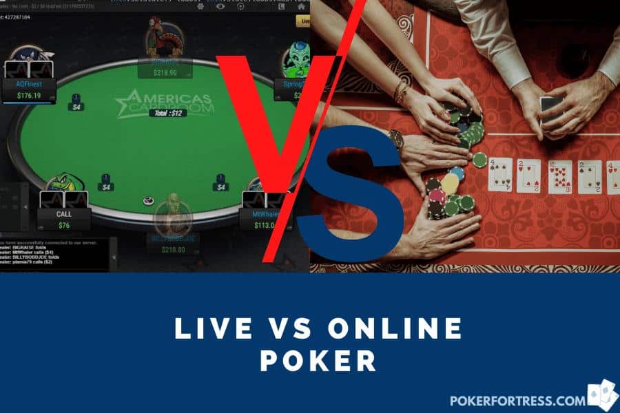 live vs. online poker comparison