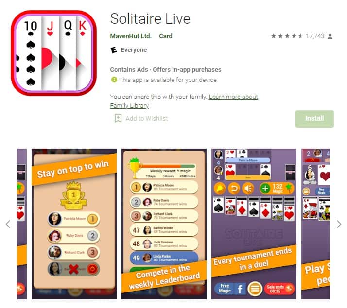 solitaire live free app
