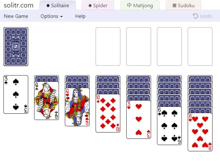 solitr free Solitaire in browser