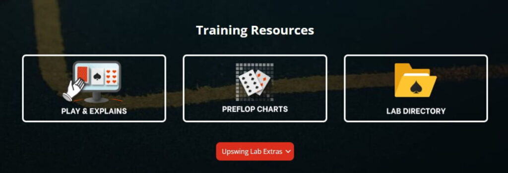 training resources section UpswingLab