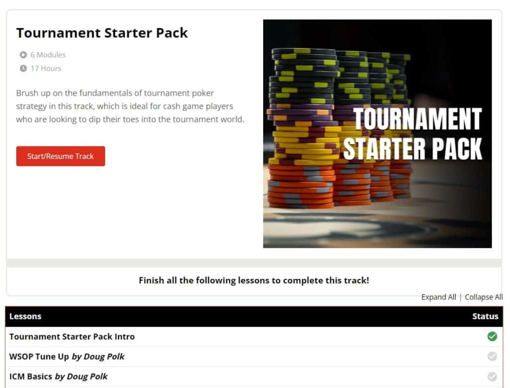 Tournament Starter Pack Upswing Lab  learning track